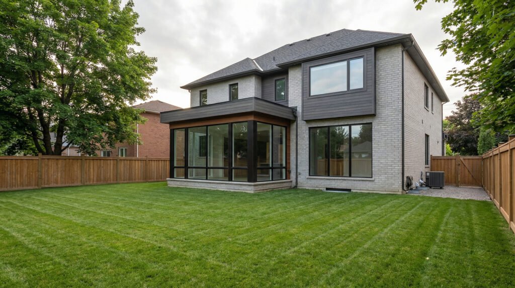 Rear home addition project on a GTA suburban property