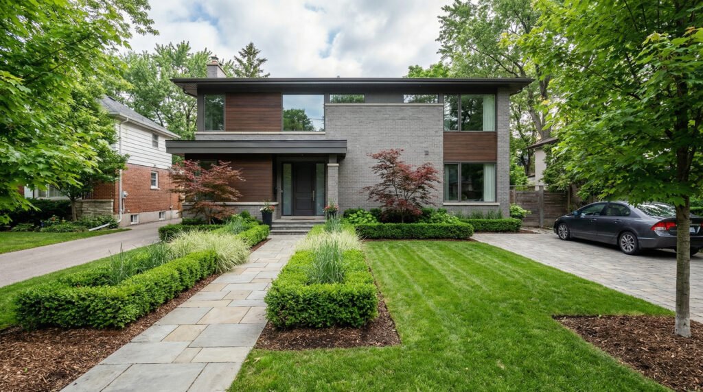 Landscaping design improving curb appeal for a GTA residential home